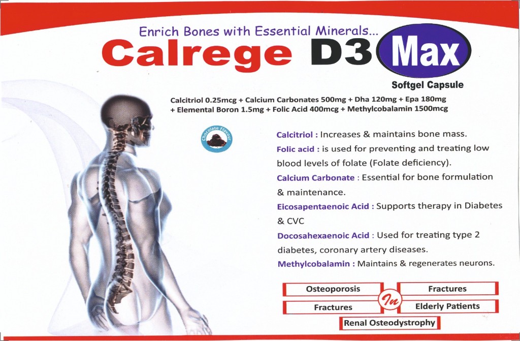 CALREGE D3 MAX catalogue page